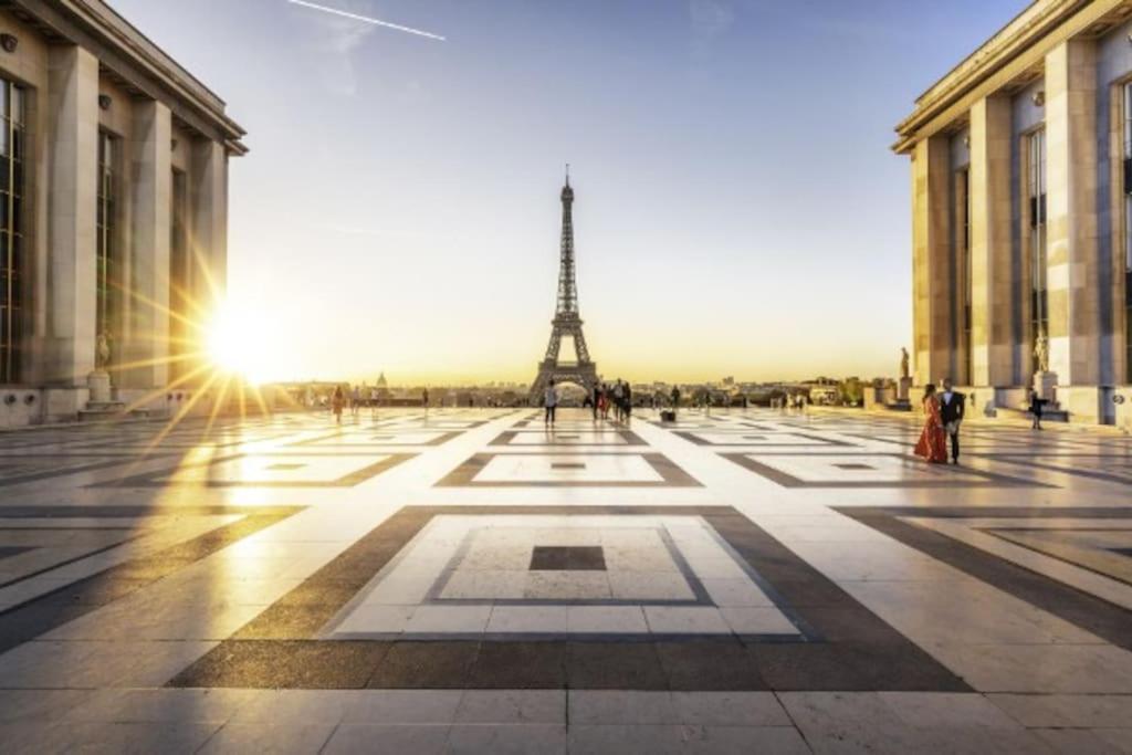 Tour Eiffel Terrasse Vue Seine Daire Paris Dış mekan fotoğraf